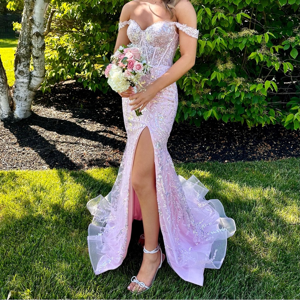 Sherri Hill #56101 long gown in blush